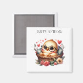 スマートヒヨコの誕生日 マグネット (正面/裏面)
