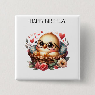 スマートヒヨコの誕生日 缶バッジ