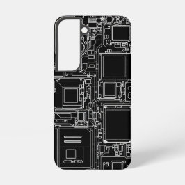スマートフォン内部回路図 ブループリント SAMSUNG GALAXY S22ケース