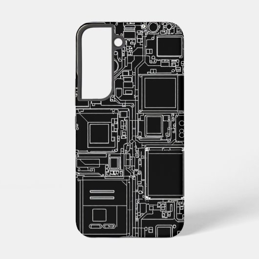 スマートフォン内部回路図 ブループリント SAMSUNG GALAXYケース (裏面)