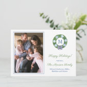 スマートブルー ホワイト グリーン ジンジャージャー オーナメントの写真 シーズンカード (スタンド正面)