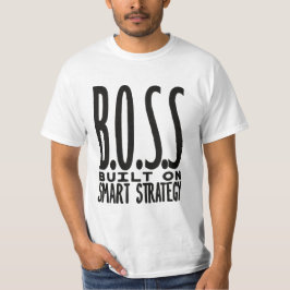 スマート戦略で築かれたリーダーシップ タイポグラフィーデザイン Tシャツ