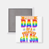 スマート誇りを持ったゲイ息子のLgbtパパ マグネット (正面/裏面)