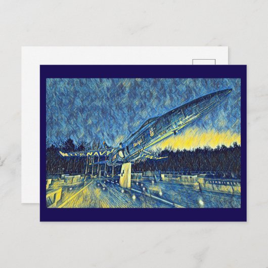 スマーナ (Smyrna) 、テネシー州、アメリカ海軍ブルーエンジェルス記念絵画 ポストカード (正面/裏面)