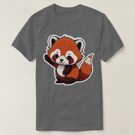 スミかわいいレッパンダステッカー Tシャツ (デザイン正面)