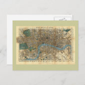スミスのロンドンの新しい地図1860 ポストカード (正面/裏面)