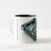 スミスコロナによってすごい優れたなタイプライター ツートーンマグカップ (正面左)