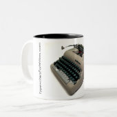 スミスコロナの静か極度のタイプライター ツートーンマグカップ (正面左)