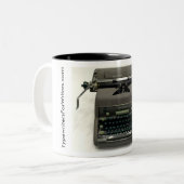 スミスコロナ7Aのタイプライター ツートーンマグカップ (正面左)