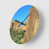 スミスロック州パークOR ラウンド壁時計 (傾斜)