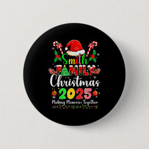 スミス一家のクリスマス2025 マッチングサンタ帽子 Xmas 缶バッジ