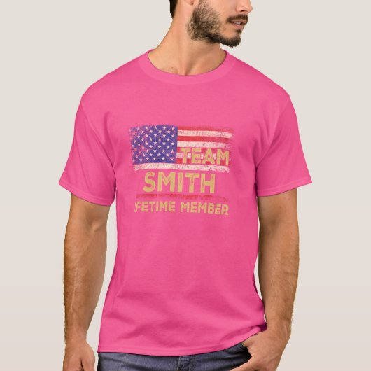 スミス姓シャツチームSmithライフタイムメンバー Tシャツ (正面)