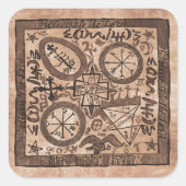 スミス家族の羊皮紙のステッカー スクエアシール (正面)