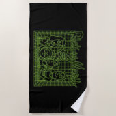 スミス家族デジタルホログラム ビーチタオル (正面)