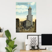 スミス建物シアトル1915ヴィンテージ ポスター (ホームオフィス)