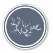 スミス湖の地図ネイビーシール シール (正面)