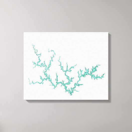 スミス湖の地図 キャンバスプリント (正面)