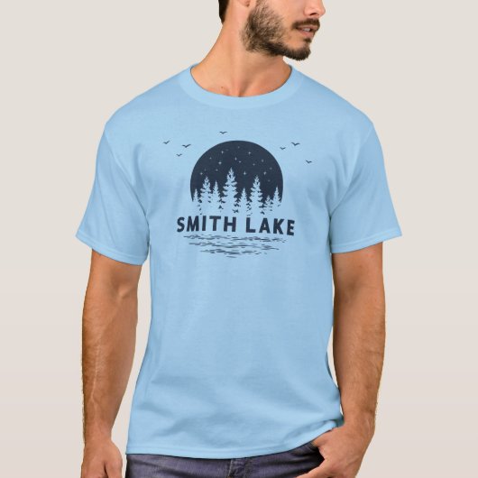 スミス湖トレリンネイビーTee Tシャツ (正面)