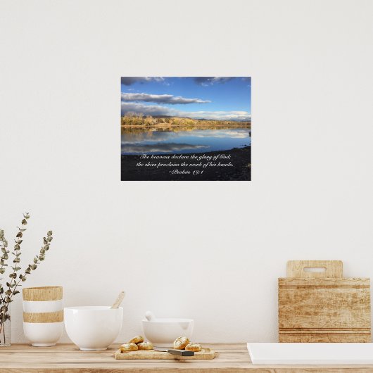 スミス貯水池が神の栄光を反映 ポスター (キッチン)