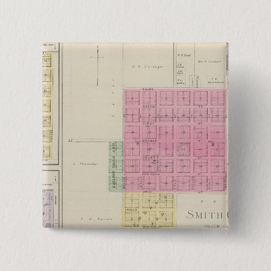 スミス·センター、グールド·シティ、モーター、ウェブスター、カンザス 缶バッジ (正面)