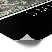 スミス・マウンテン・レイク・バージニア衛星ポスターマップ ポスター (角)