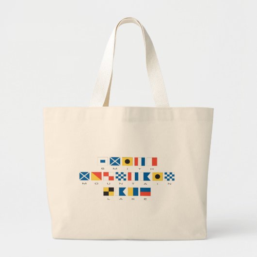 スミスmountain湖の航海のな旗Totebag ラージトートバッグ (正面)