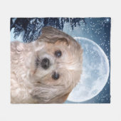 スミティ冬の月 フリースブランケット (正面(横))