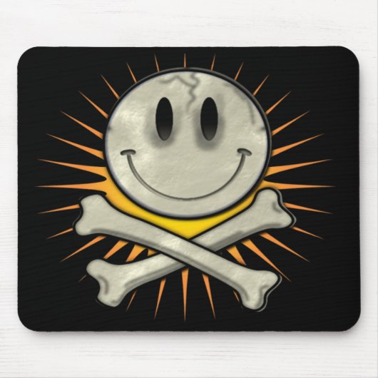 スミリースカルとクロスボーン マウスパッド (正面)