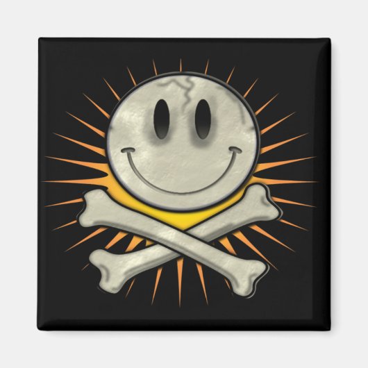 スミリースカルとクロスボーン マグネット (正面)