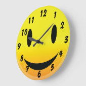 スミリー顔ハッピー ラージ壁時計 (傾斜)