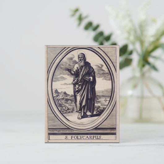 スミルナ殉教と教会の父の聖ポリカープ ポストカード (スタンド正面)