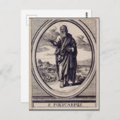 スミルナ殉教と教会の父の聖ポリカープ ポストカード (正面/裏面)