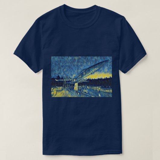 スミルナTN アメリカ海軍ブルーエンジェルス記念絵画 Tシャツ (デザイン正面)