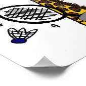 スミレおもしろいモレ遊テエサ・ギラフのバドミントン ポスター (角)