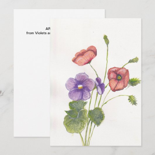 スミレとケシ シーズンカード (正面/裏面)