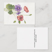 スミレとケシ ノートカード (正面/裏面)