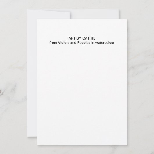 スミレとケシ 招待状 (裏面)