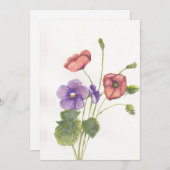 スミレとケシ 招待状 (正面/裏面)