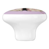 スミレとバラのかわいいフローラ セラミックノブ (側面)