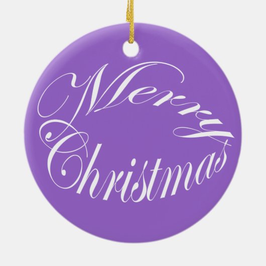 スミレのワイルドフラワークリスマスの飾り セラミックオーナメント (裏面)