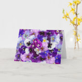 スミレの春の花のグリーティングカード（無地） カード (黄色い花)