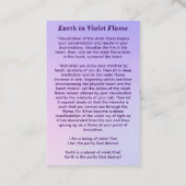 スミレの炎の中の地球 名刺 (裏面)