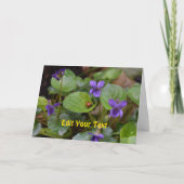 スミレの甘い花のラディバグ カード (正面)
