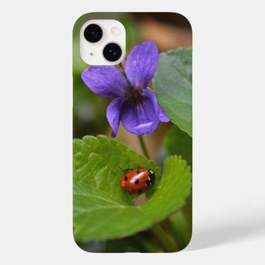 スミレの甘い花のラディバグ Case-Mate iPhoneケース (裏面)