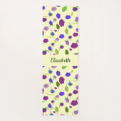 スミレの花と葉の名前の場所ヨガマット ヨガマット (裏面)