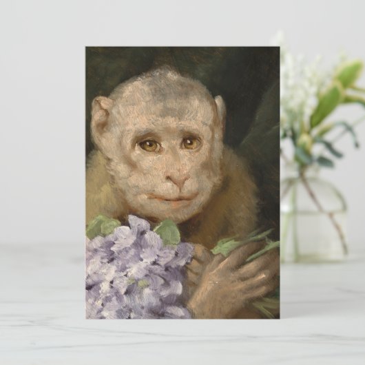スミレの花束を持つサル | ガブリエル・フォン・マックス (スタンド正面)
