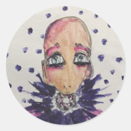 スミレの華やかなベビー ラウンドシール