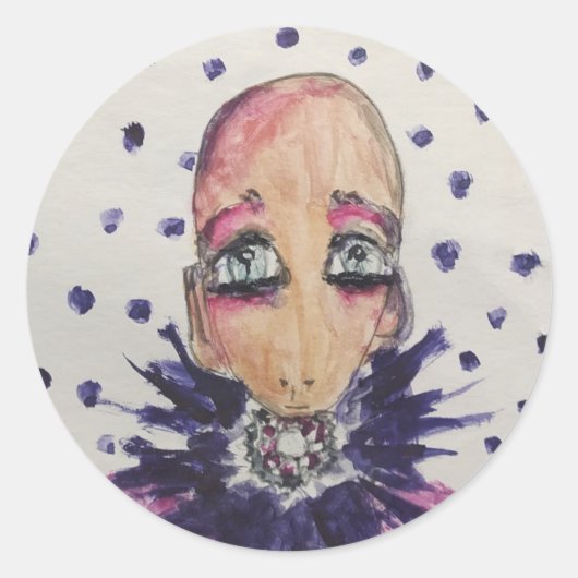 スミレの華やかなベビー ラウンドシール (正面)