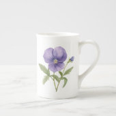 スミレの2月の誕生花 ボーンチャイナマグカップ (右)