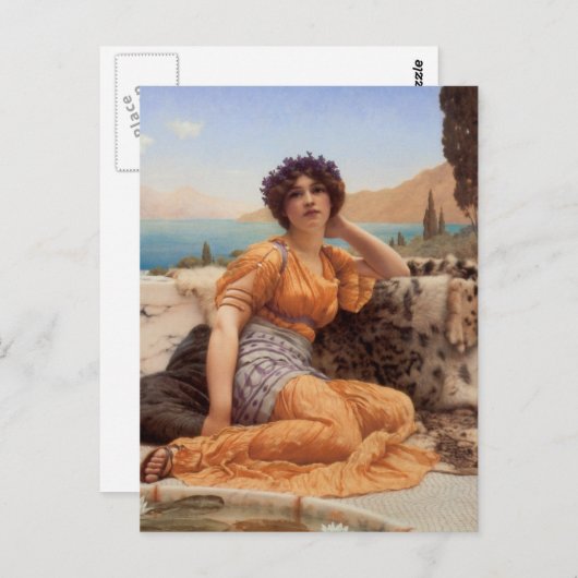 スミレを巻き、サフランの色合いのローブを着て ポストカード (正面/裏面)